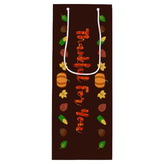 Bedankt voor je Thanksgiving Wijn Cadeautas (Voorkant)