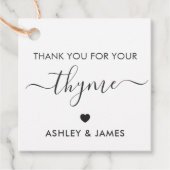 Bedankt voor je Thyme Gift Label, Herb Bedankjes Labels (Voorkant)