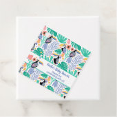 Bedankt voor je Tropische Toucan Bird Baby Bedankjes Labels (In situ)