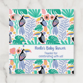 Bedankt voor je Tropische Toucan Bird Baby Bedankjes Labels