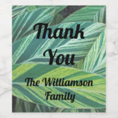 Bedankt voor je tropische waardering wijn etiket (Enkel label)