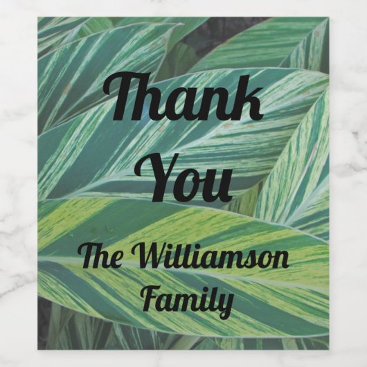 Bedankt voor je tropische waardering wijn etiket (Enkel label)