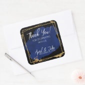 Bedankt voor je trouwbonlabels, blauwe stickers (Envelop)