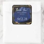 Bedankt voor je trouwbonlabels, blauwe stickers (Tas)