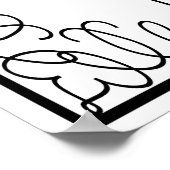 Bedankt voor je trouwbord Black & White Poster (Hoek)