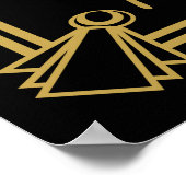 Bedankt voor je trouwbord Gold en Black Poster (Hoek)