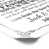 Bedankt voor je trouwbord op maat foto afdruk (Hoek)