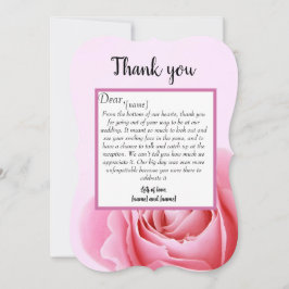 Bedankt voor je trouwkaart kaart