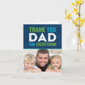 Bedankt voor je vader vaders dag fotokaart kaart (Gele Bloem)