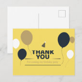 BEDANKT VOOR JE VERJAARDAG BRIEFKAART (Voorkant / Achterkant)