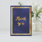 Bedankt voor je verjaardag, donkerblauw goud (Staand voorkant)