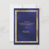 Bedankt voor je verjaardag, donkerblauw goud (Achterkant)