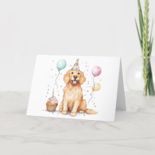 Bedankt voor je verjaardag Golden Retriever Dog