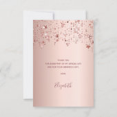 Bedankt voor je verjaardag roos gouden mousserende (Achterkant)