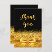 Bedankt voor je verjaardag zwarte goudelegant (Voorkant / Achterkant)