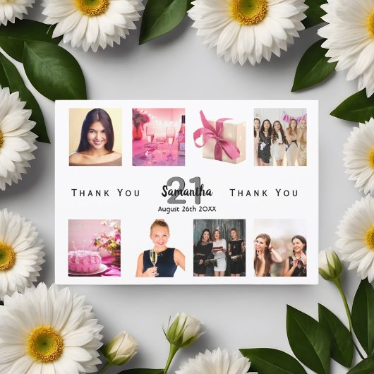 Bedankt voor je verjaardagfoto collage vrouwen