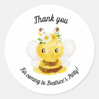 Bedankt voor je verjaardagsfeest. ronde sticker