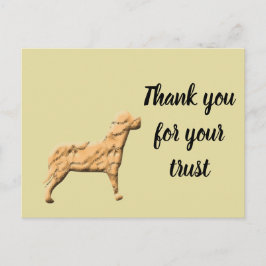 Bedankt voor je vertrouwen in het hondendier briefkaart