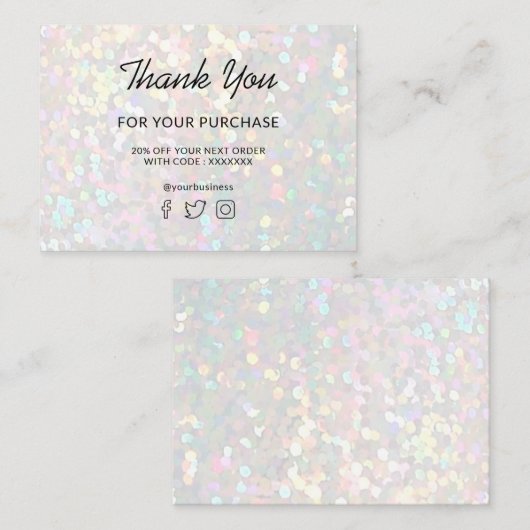 Bedankt voor je visitekaartje (Voorkant / Achterkant)