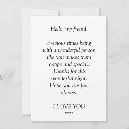 Bedankt voor je vriend feestdagenkaart (Achterkant)