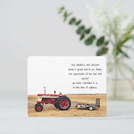 Bedankt voor je vriendelijkheid (Staand voorkant)