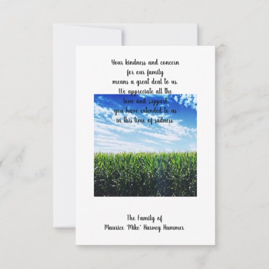 Bedankt voor je vriendelijkheid (Voorkant)