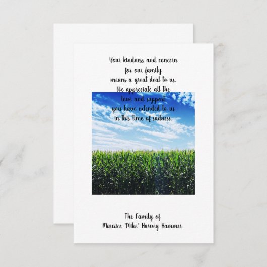 Bedankt voor je vriendelijkheid (Voorkant / Achterkant)