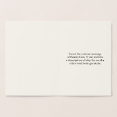 "Bedankt voor je vriendelijkheid!" Wenskaart Folie Kaarten (Binnen)