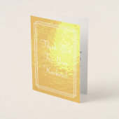 "Bedankt voor je vriendelijkheid!" Wenskaart Folie Kaarten (Voorkant)