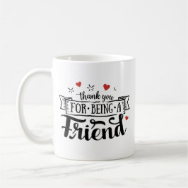 Bedankt voor je vriendschap koffiemok
