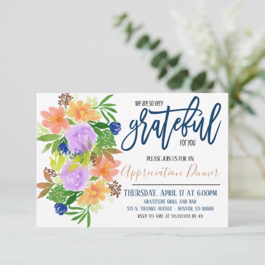 Bedankt voor je waardering kaart (Staand voorkant)