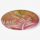 Bedankt voor je waardering Maalroze Leaf Silhouett Papieren Bordje (Gekanteld)