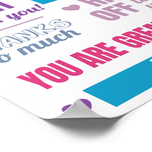 Bedankt voor je waardering poster (Hoek)