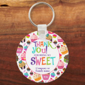 Bedankt voor je waardering Sweet Cupcake Sleutelhanger (Voorkant)