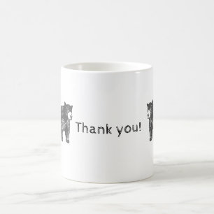 Bedankt voor je waardering voor artistiek zwart Be Koffiemok