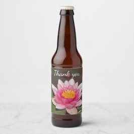 Bedankt voor je waardering voor Water Lily Floral  Bier Etiket