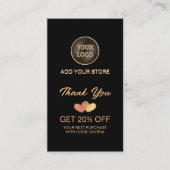 Bedankt voor je winkelkorting Kaart met zakelijke Kortingskaartje (Voorkant)