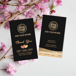 Bedankt voor je winkelkorting Kaart met zakelijke Kortingskaartje
