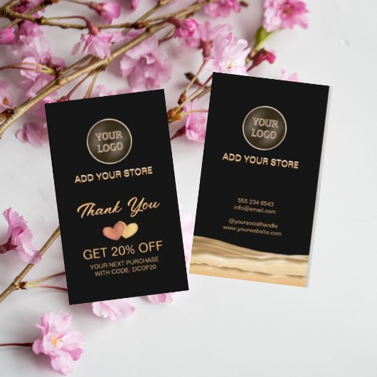 Bedankt voor je winkelkorting Kaart met zakelijke Kortingskaartje