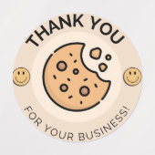 Bedankt voor je zakelijke, cookie sticker (Design 2)