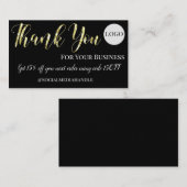 Bedankt voor je zakelijke korting klantenkaartje (Voorkant / Achterkant)