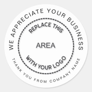 Bedankt voor je zakelijke Logo Bedankt Ronde Sticker