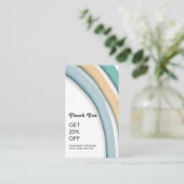 Bedankt voor je zakelijke Logo Moderne winkel Kortingskaartje (Staand voorkant)