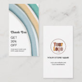 Bedankt voor je zakelijke Logo Moderne winkel Kortingskaartje (Voorkant / Achterkant)