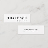 Bedankt voor je zakelijke script mini visitekaartje (Voorkant / Achterkant)