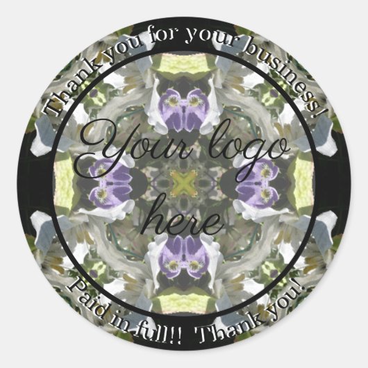 Bedankt voor je zakelijke stickers (Voorkant)