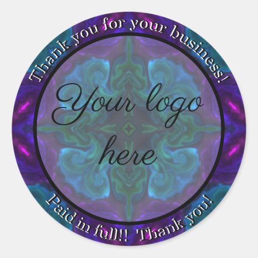 Bedankt voor je zakelijke stickers (Voorkant)