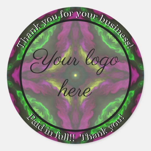 Bedankt voor je zakelijke stickers (Voorkant)