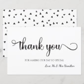 Bedankt voor je zwarte witte bruiloft (Voorkant / Achterkant)