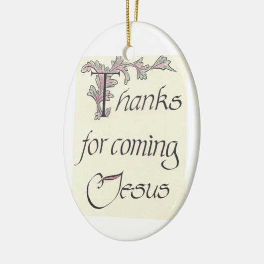 Bedankt voor Jezus Ornament (Links)